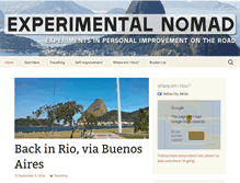 Tablet Screenshot of experimentalnomad.com